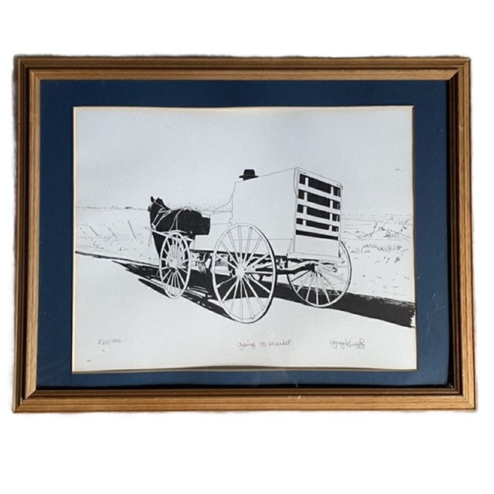 Greg Kempfs “Going to Market” Lithograph Print Numbered and Signed